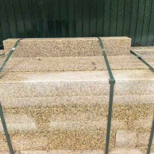 江西 黄金麻花岗岩石材机切面栏杆料半成品