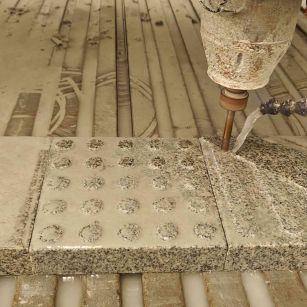 江西 芝麻白花岗岩石材盲人石、盲道石、盲点石