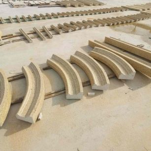 江西 黄金麻花岗岩别墅线条