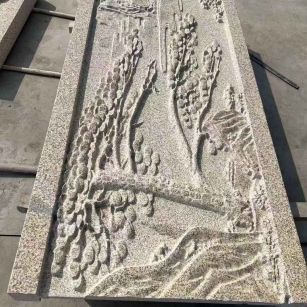 江西 黄金麻雕刻板浮雕迎客松