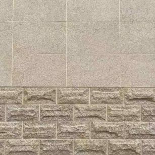 江西 黄金麻自然面蘑菇石配荔枝面干挂