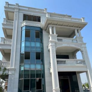 江西 白麻花岗岩别墅外墙干挂效果展示