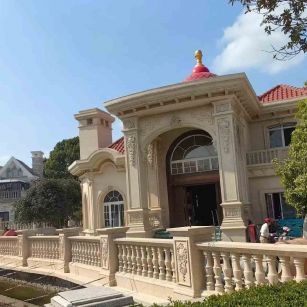 江西 黄金麻花岗岩欧式别墅