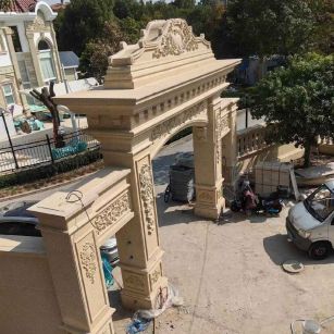 江西 黄金麻荔枝面花岗岩别墅门楼