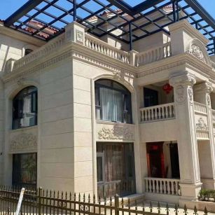 江西 黄金麻花岗岩荔枝面别墅外墙干挂