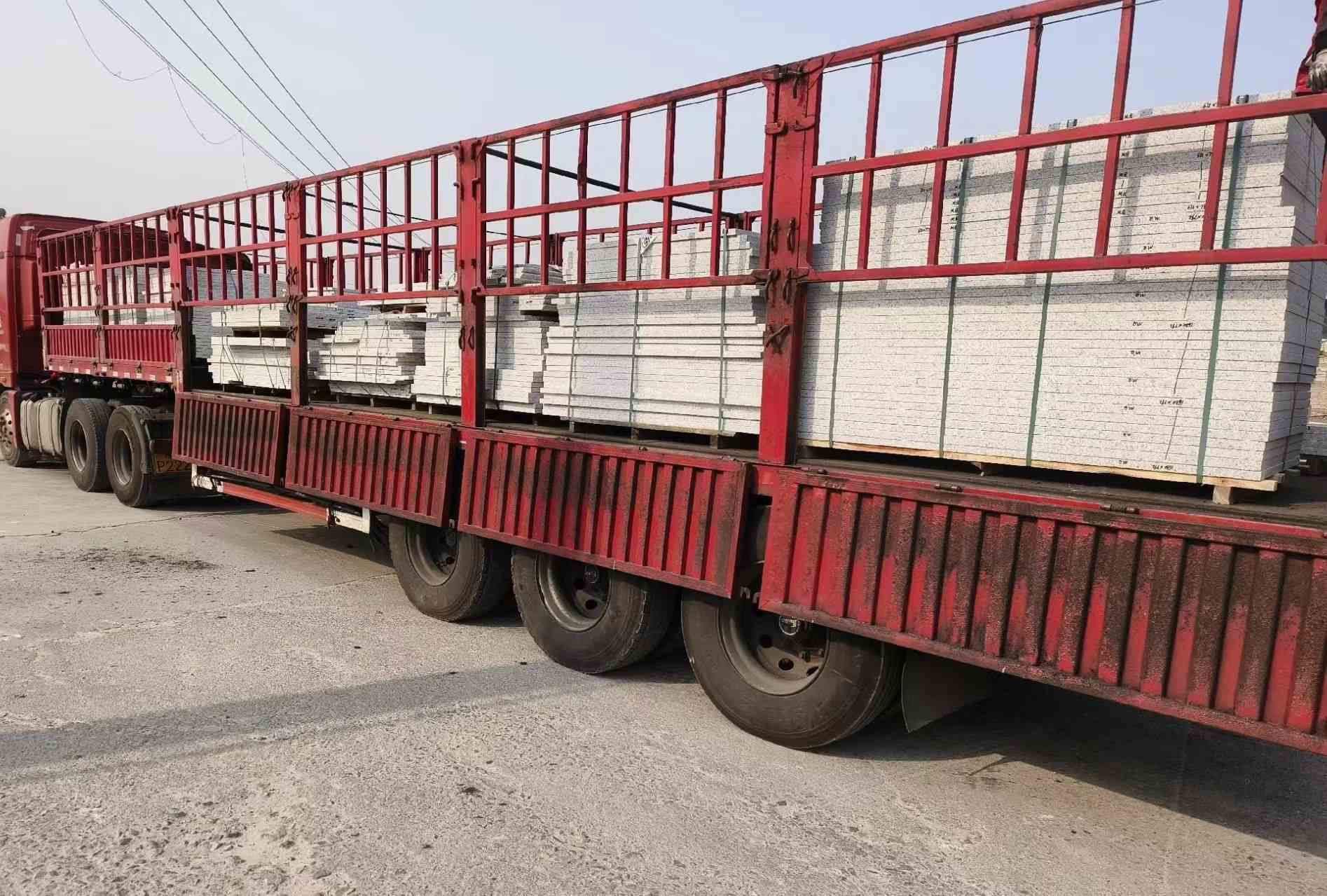 江西 白麻荔枝面外墙干挂，工厂装车日常