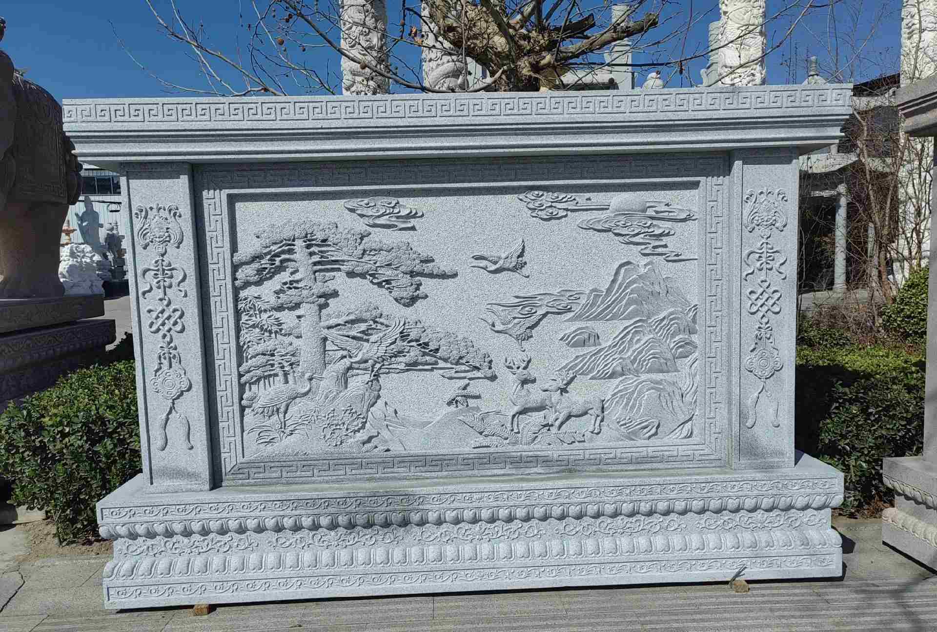 江西 芝麻白大型照壁，屏风，影壁