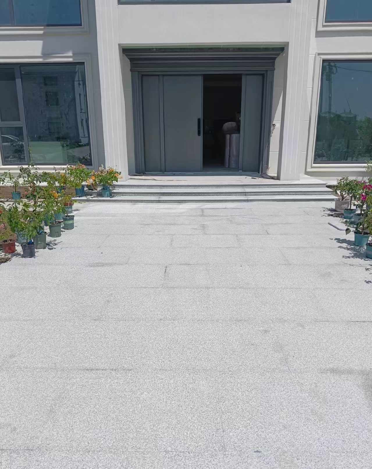 江西 芝麻白花岗岩地铺石地面铺装