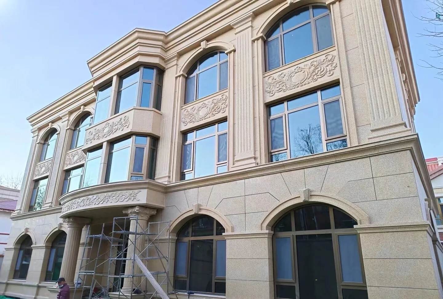 江西 黄金麻花岗岩别墅外墙干挂